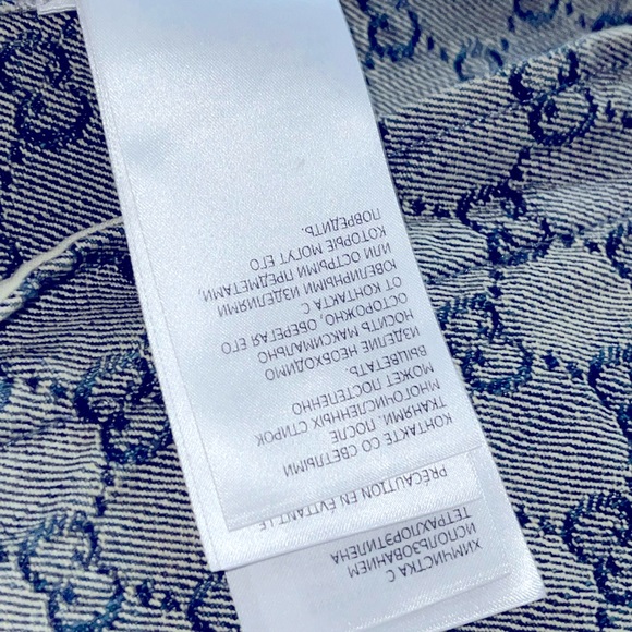 Auth GUCCI jacquard GG Jean jacket brand new with tags ID:678791XDBOK - Picture 11 of 12